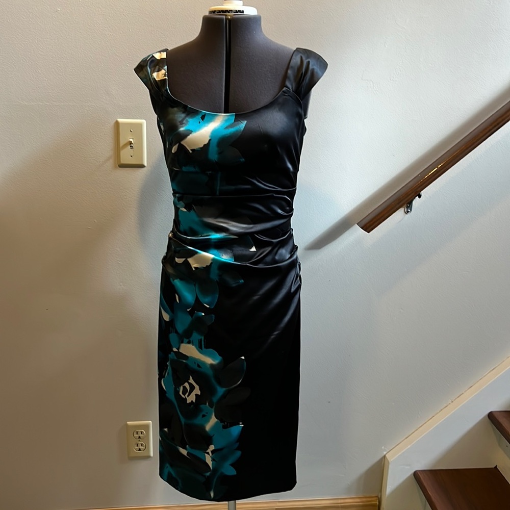 Black Satin Cocktail Dress